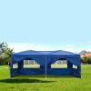 20''x10''(3 x 6m) Four Windows Practical Waterproof Folding Tent Blue XH