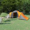 vidaXL Camping Tent 6 Persons Gray and Orange