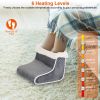 Heating Pad for Foot Electric Heated Foot Warmer Soft Leg Warmer Boots with 6 Level Heating 4 Level Timing