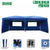 20''x10''(3 x 6m) Two Windows Practical Waterproof Folding Tent Blue XH