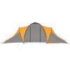 vidaXL Camping Tent 6 Persons Gray and Orange